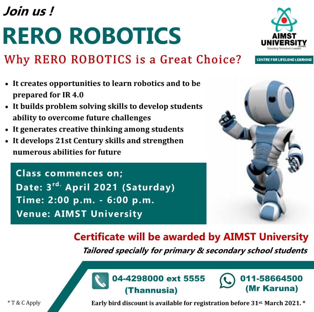 rebo robotics banner from AIMST University